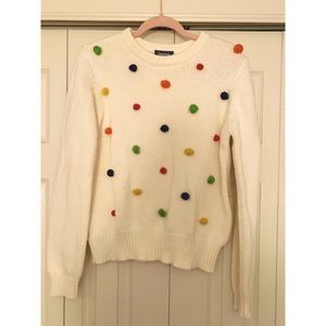 Modcloth Sweaters - ModCloth Blowing Bobbles Pom Pom Sweater Sz Large Modcloth Sweaters - ModCloth Blowing Bobbles Pom Pom Sweater Sz Large
